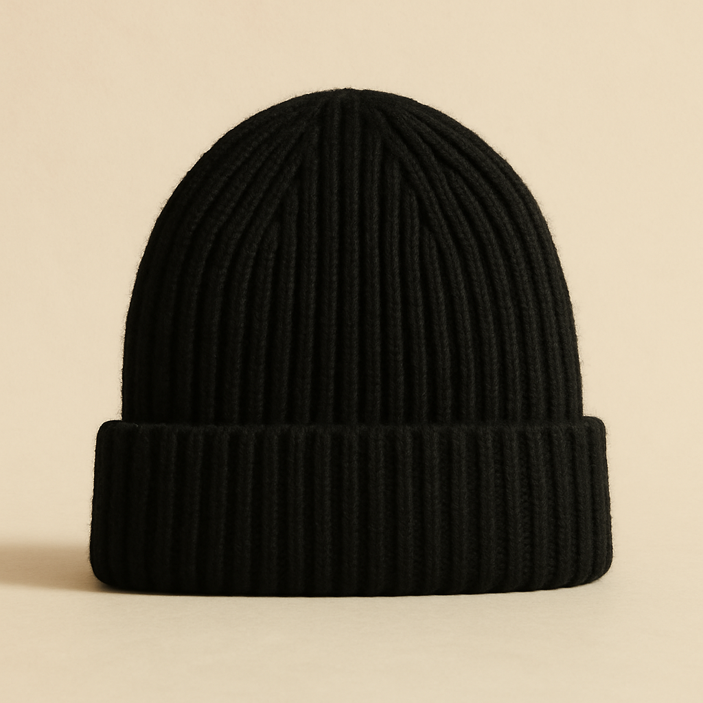 Heavyweight Knit Beanie — Black