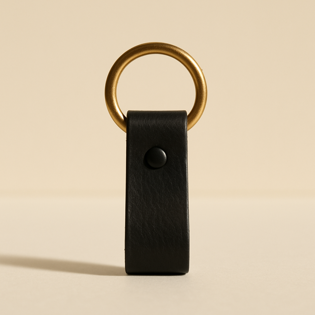 Leather Key Fob — Black