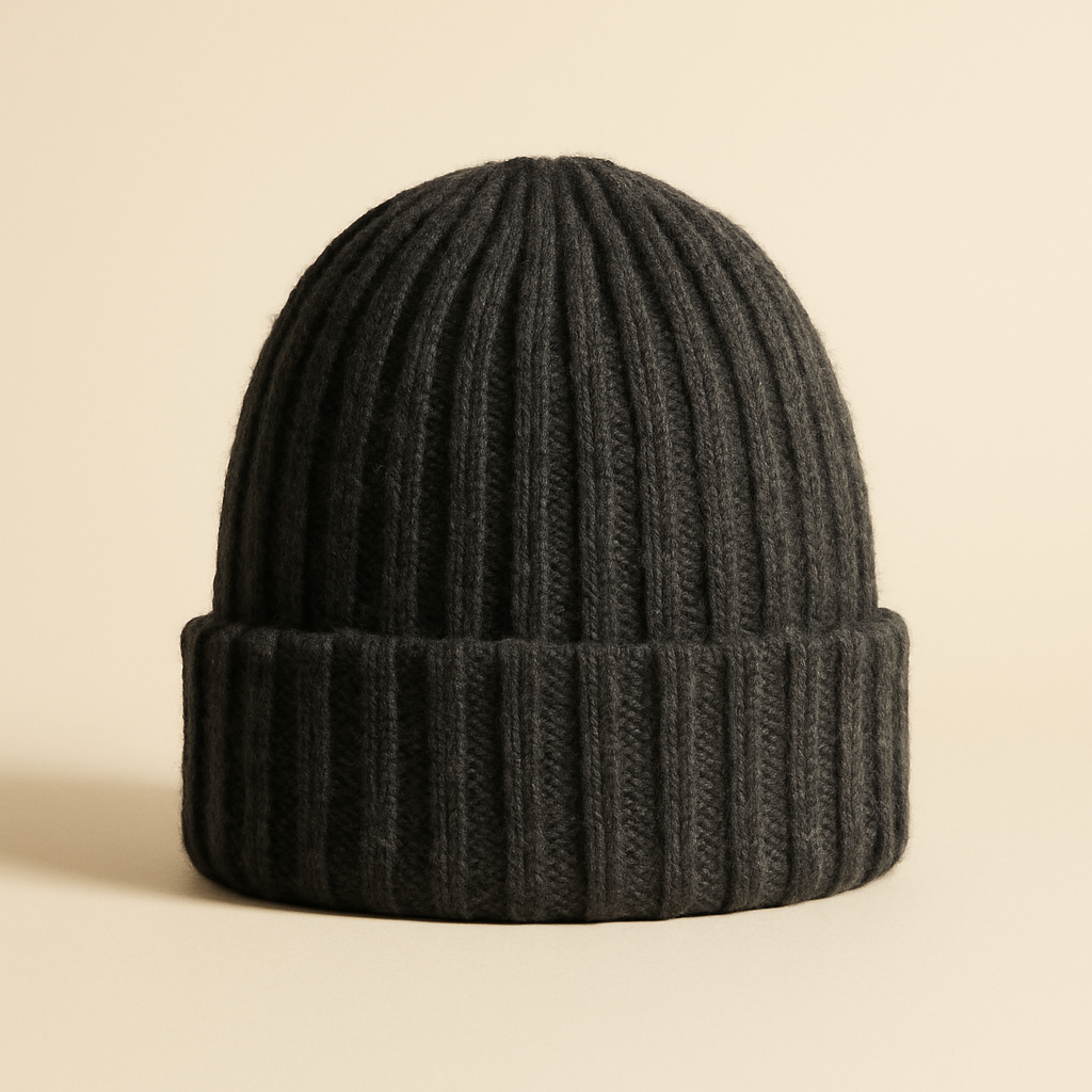 Heavyweight Knit Beanie — Charcoal