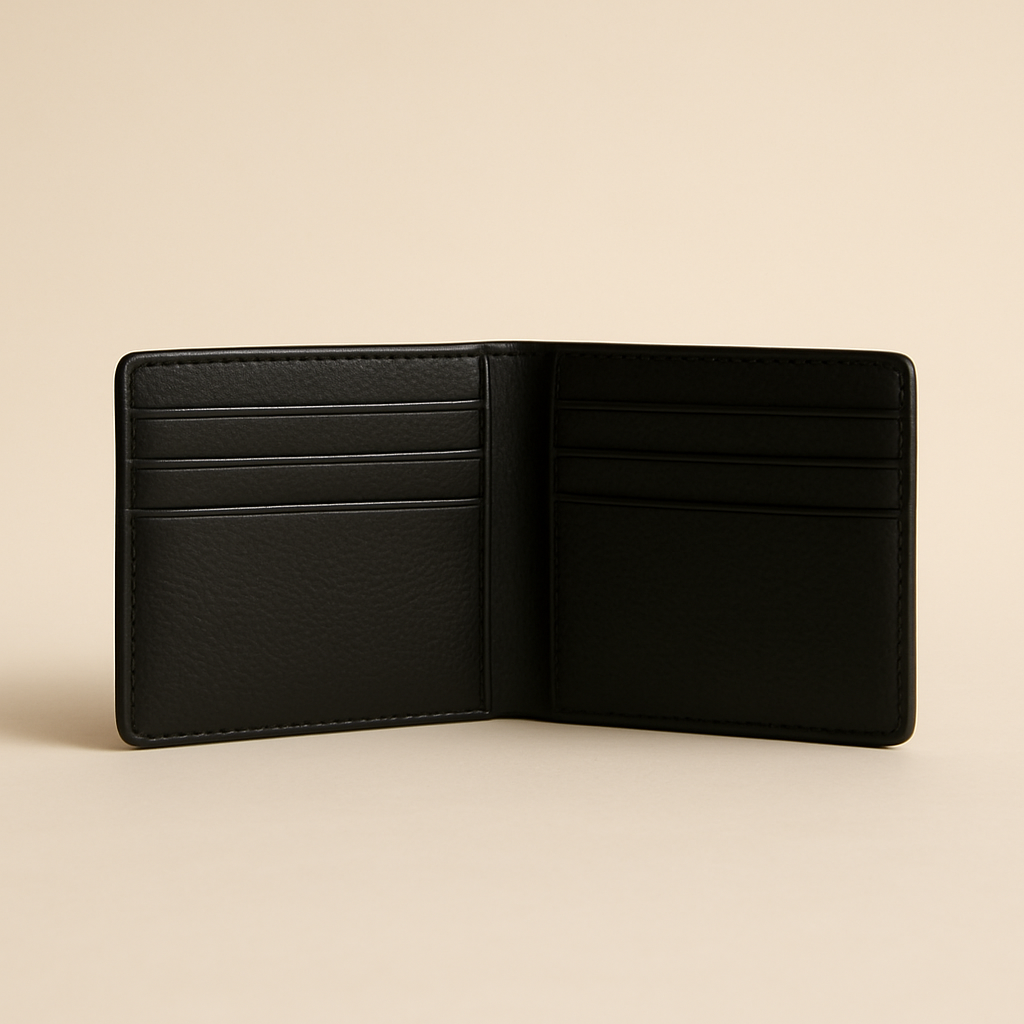 Leather Bifold Wallet — Black