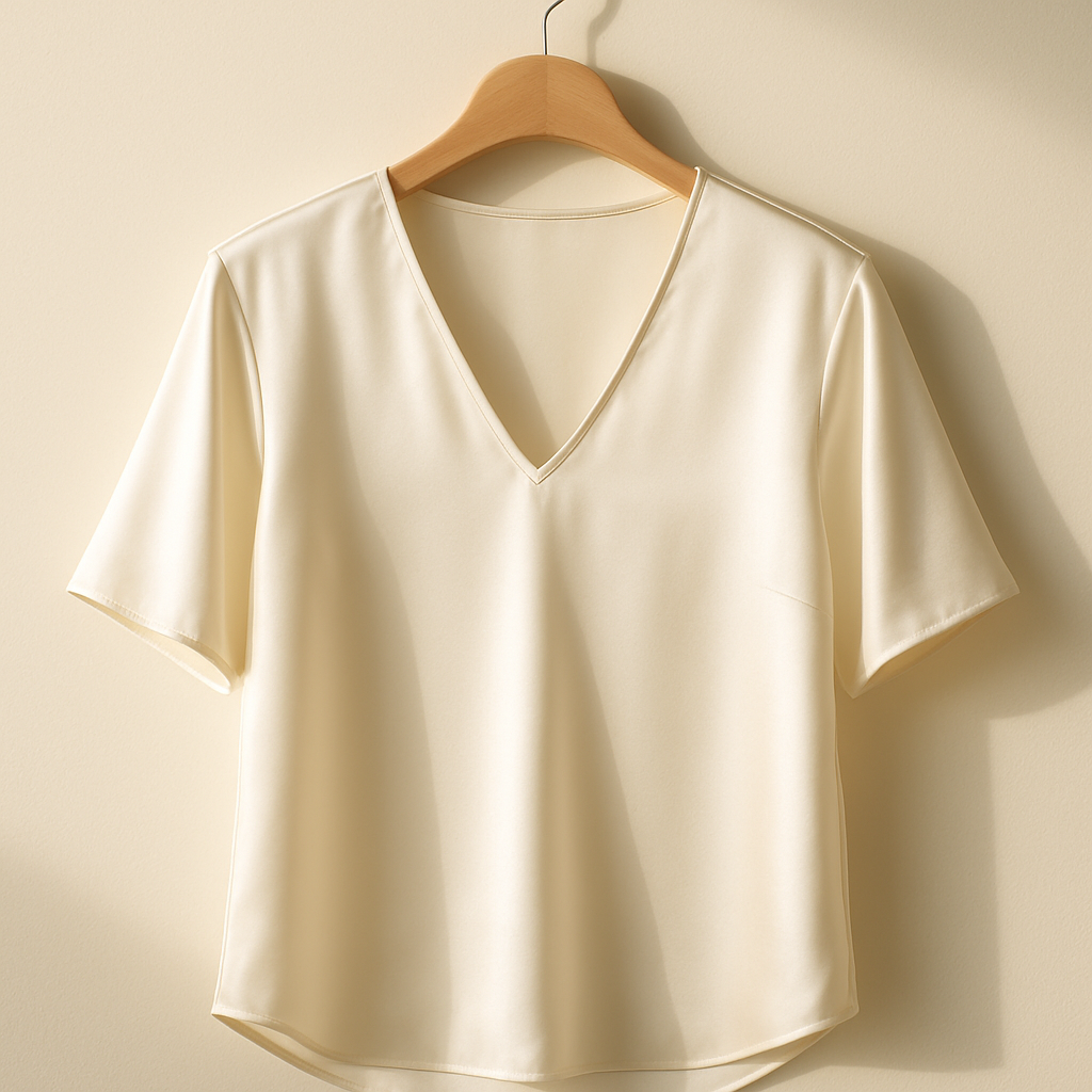 Satin Blouse — Ivory