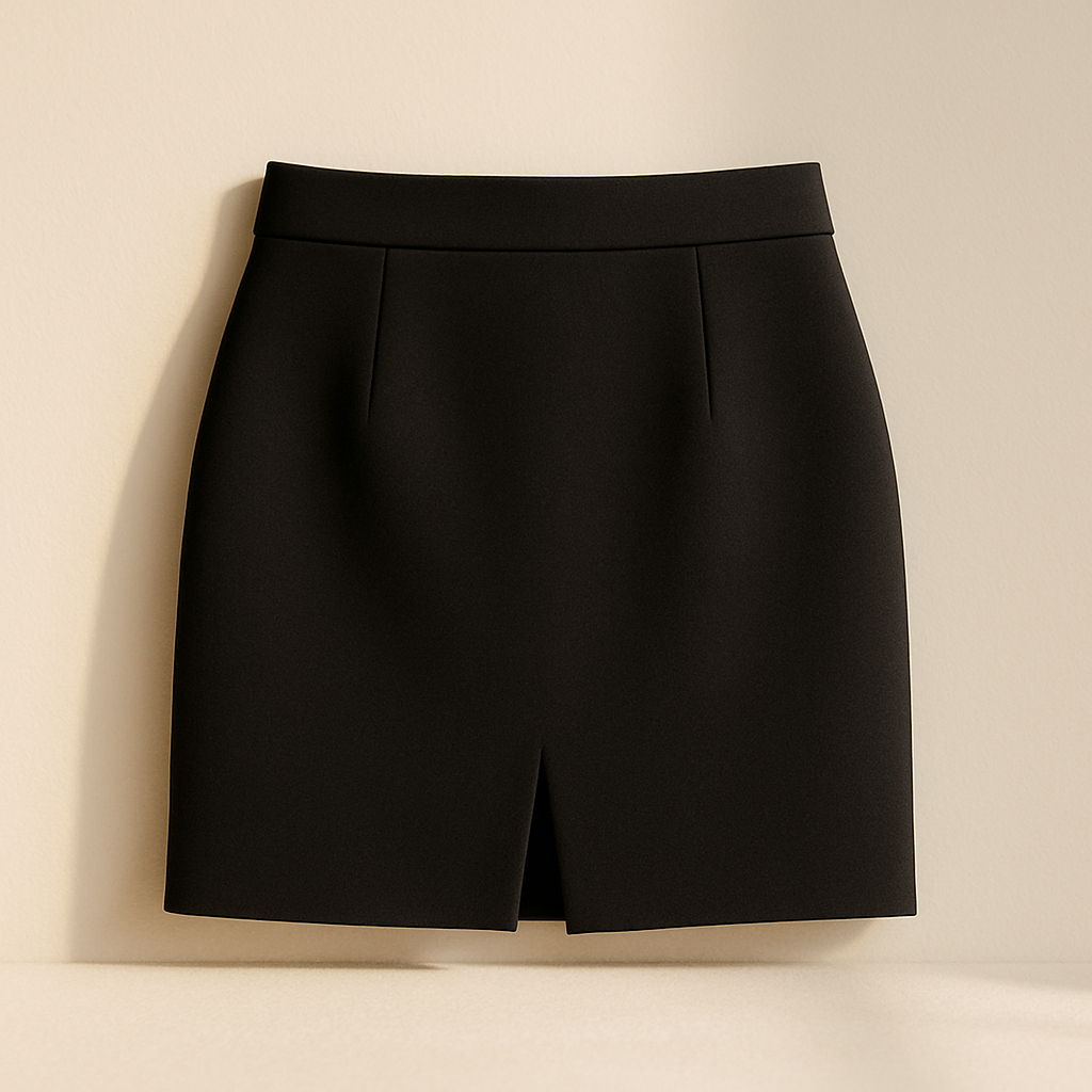 Tailored Mini Skirt — Black