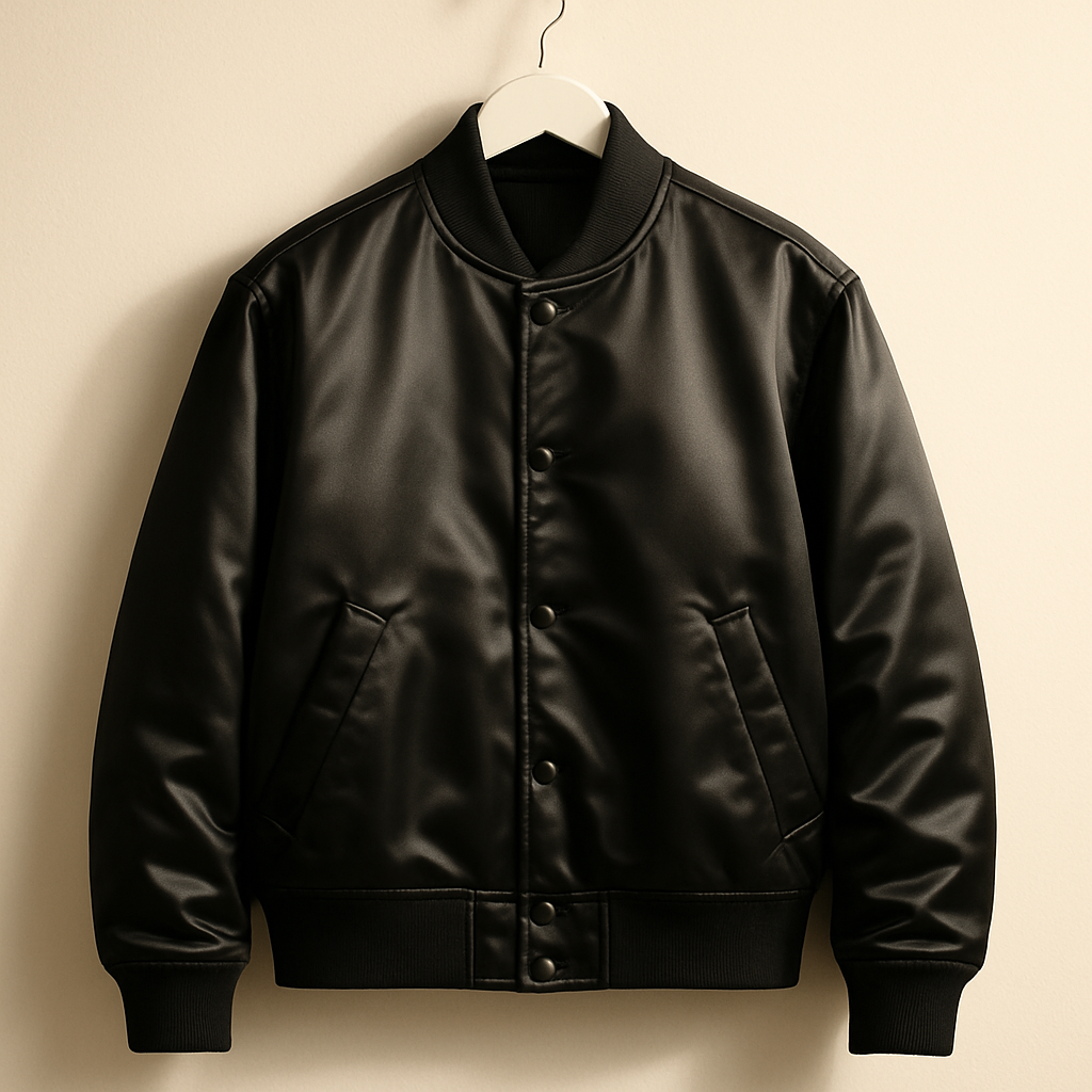 Structured Satin Bomber