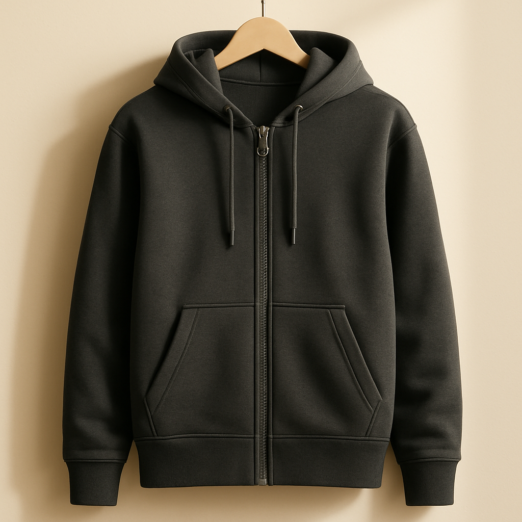 Full-Zip Hoodie — Charcoal