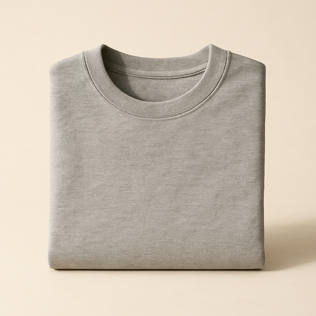 Premium Weight Tee — Heather Grey
