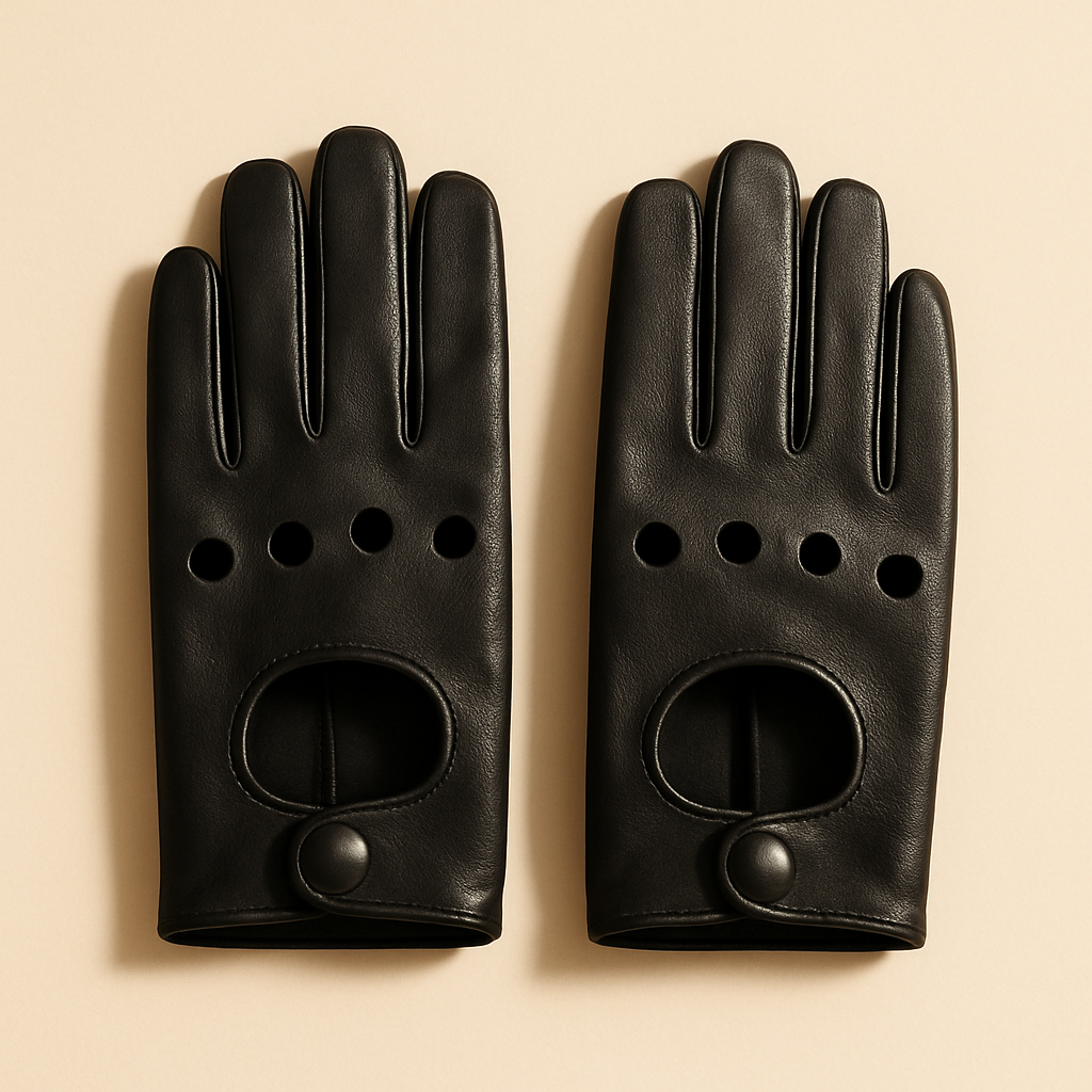 Leather Driving Gloves — Black