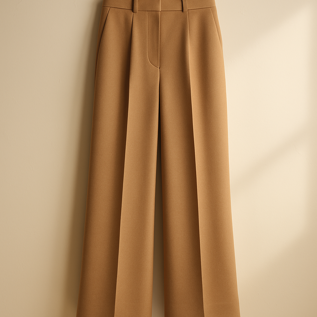 Wide Leg Trouser — Camel