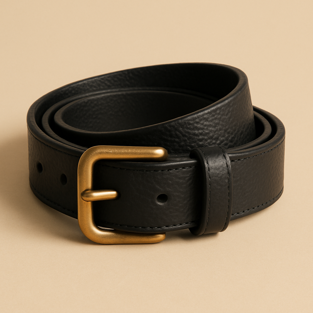 Full-Grain Leather Belt — Black