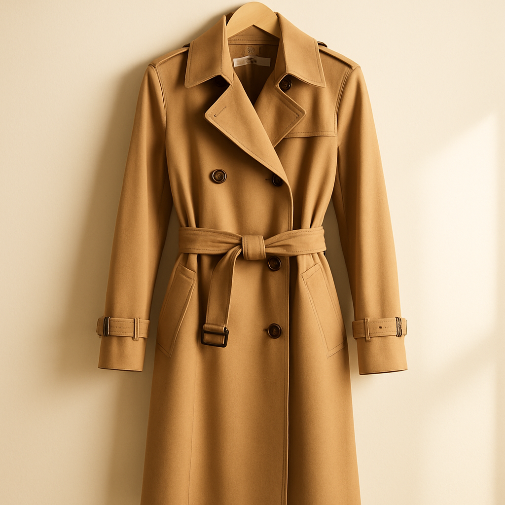 Belted Trench Coat — Camel