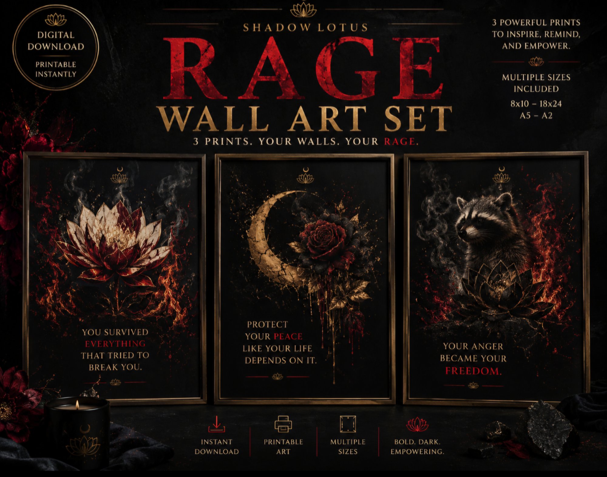 Rage Wall Art Set