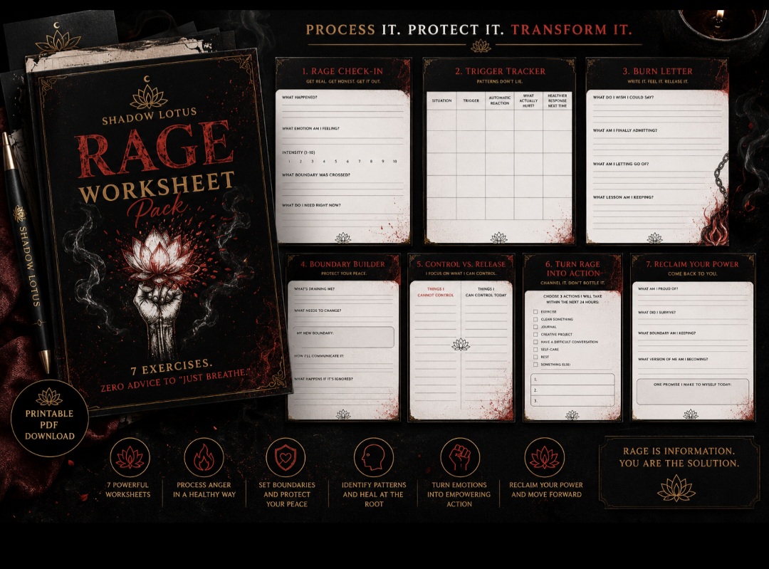 Rage Worksheet Pack