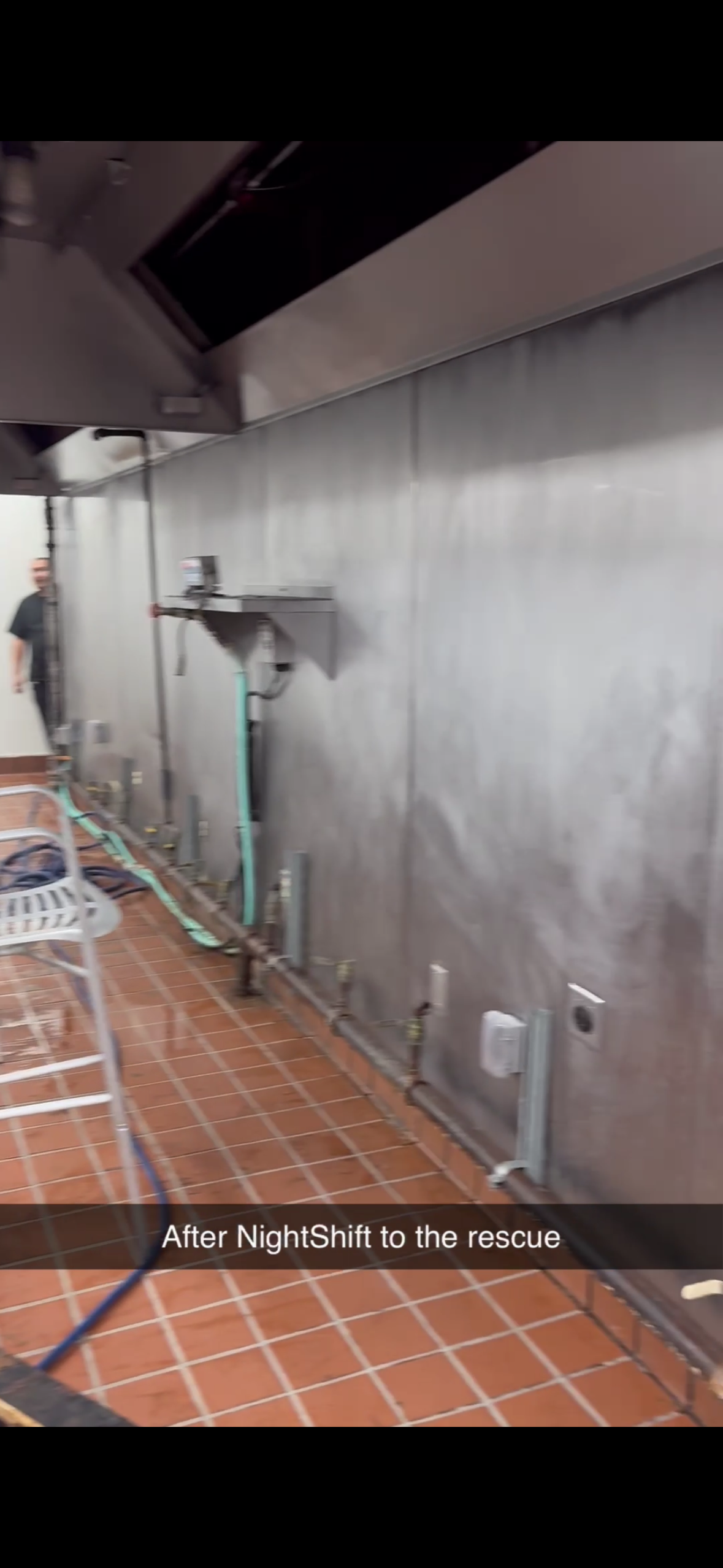 Kitchen after — exhaust area restored