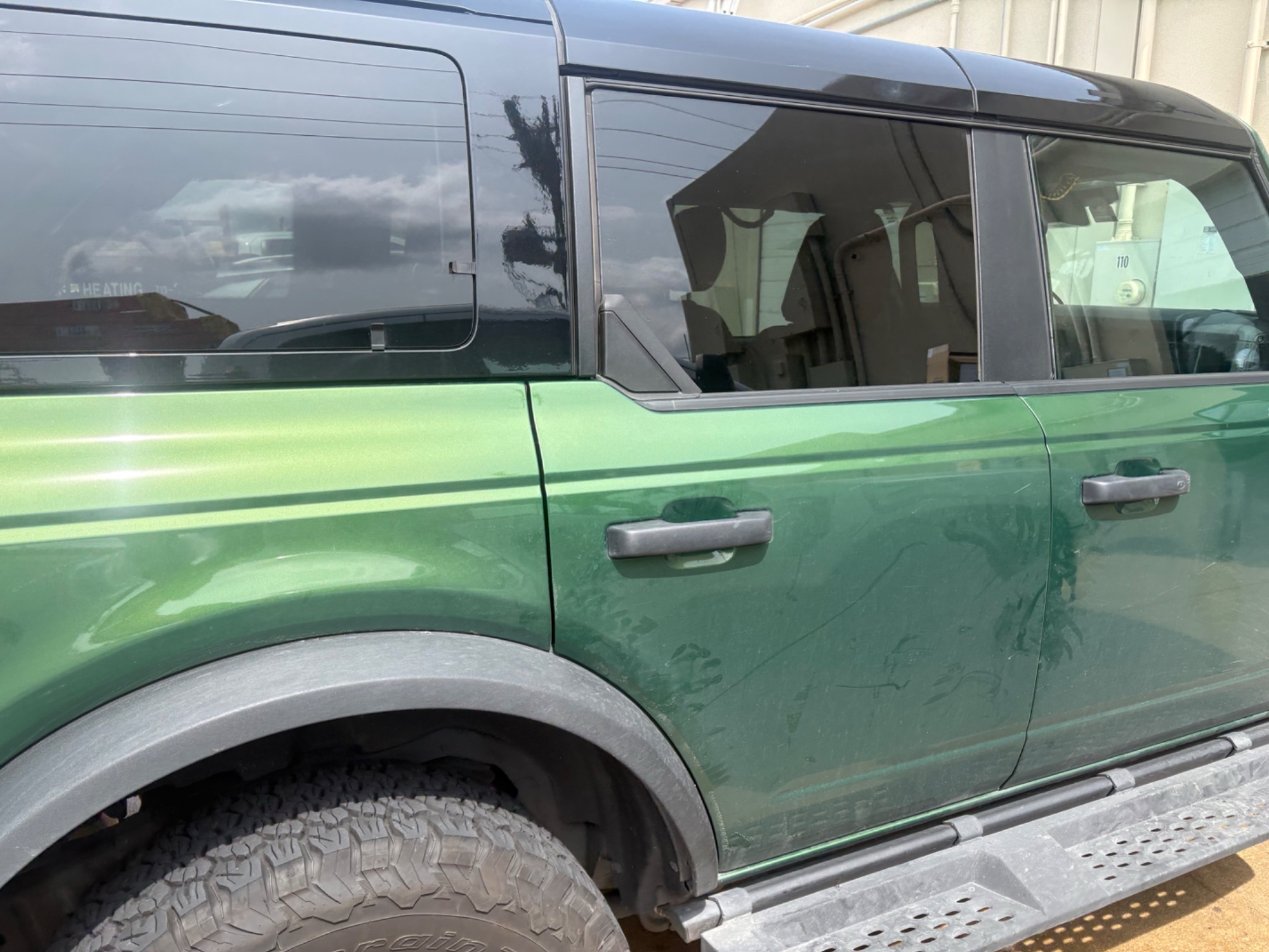 Ford Bronco before mobile detailing — dirty exterior with road grime and dust