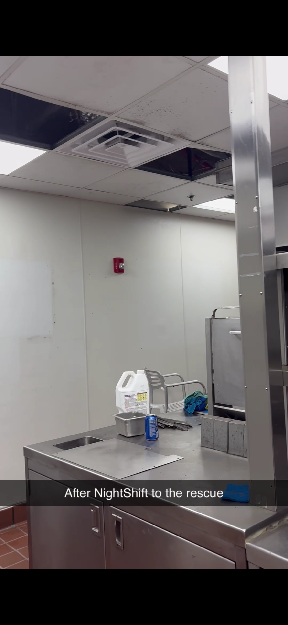 Kitchen after — clean tile floor