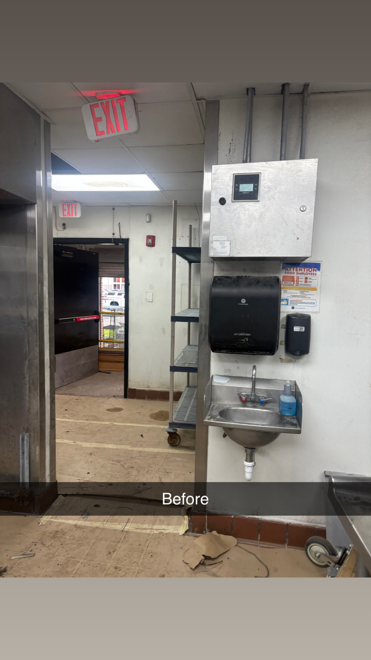 Kitchen before — prep area