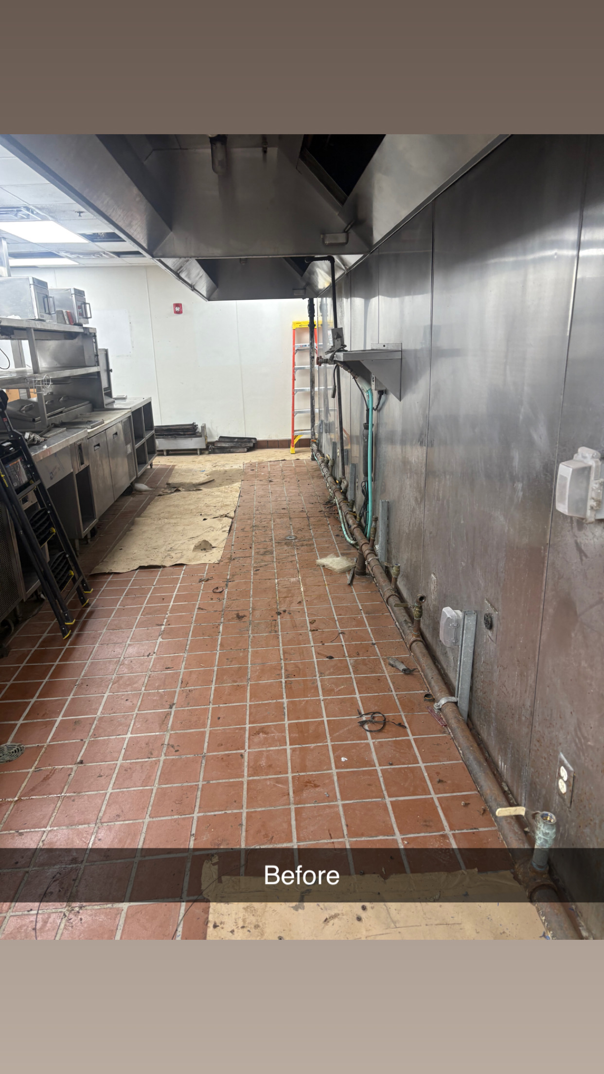 Kitchen before — exhaust area