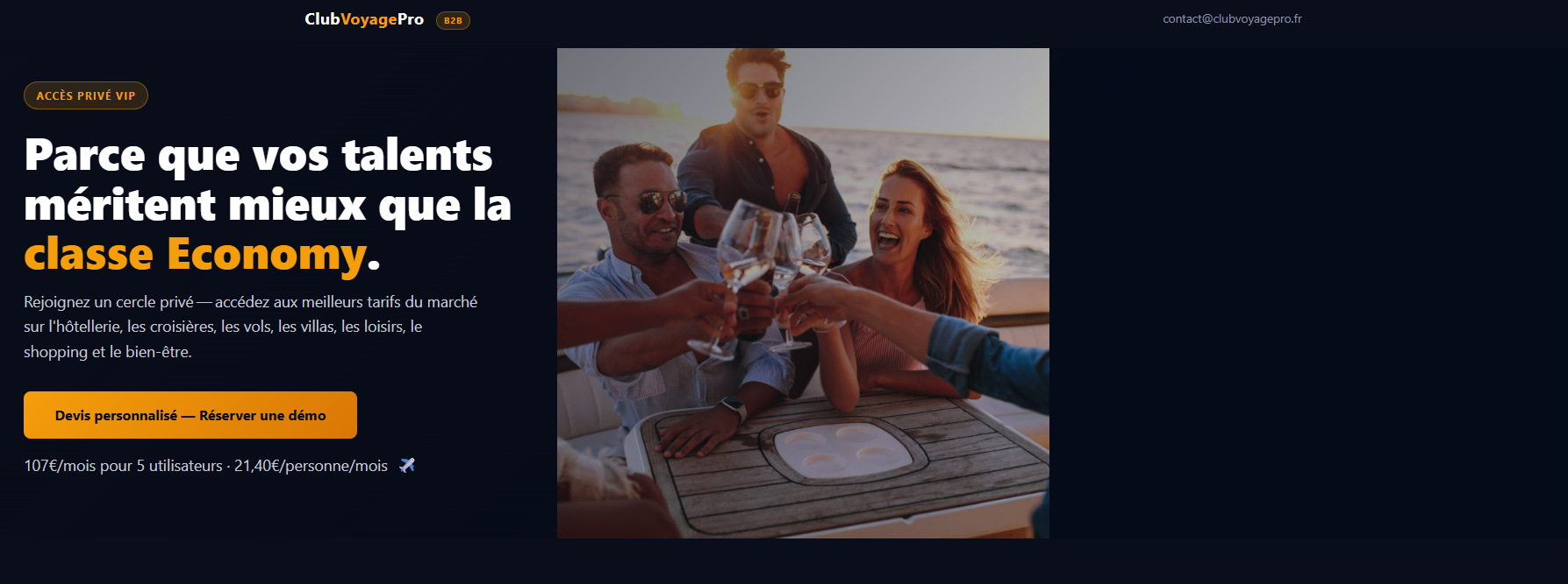 Équipe fondatrice ClubVoyagePro — photo personnelle