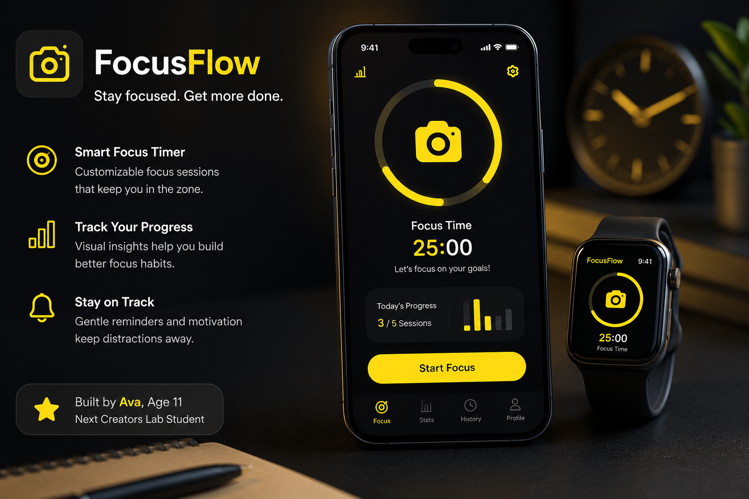 FocusFlow app preview