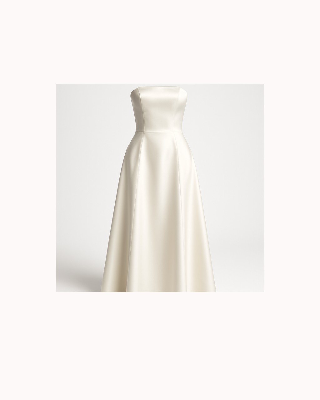 The Ivory Strapless Satin