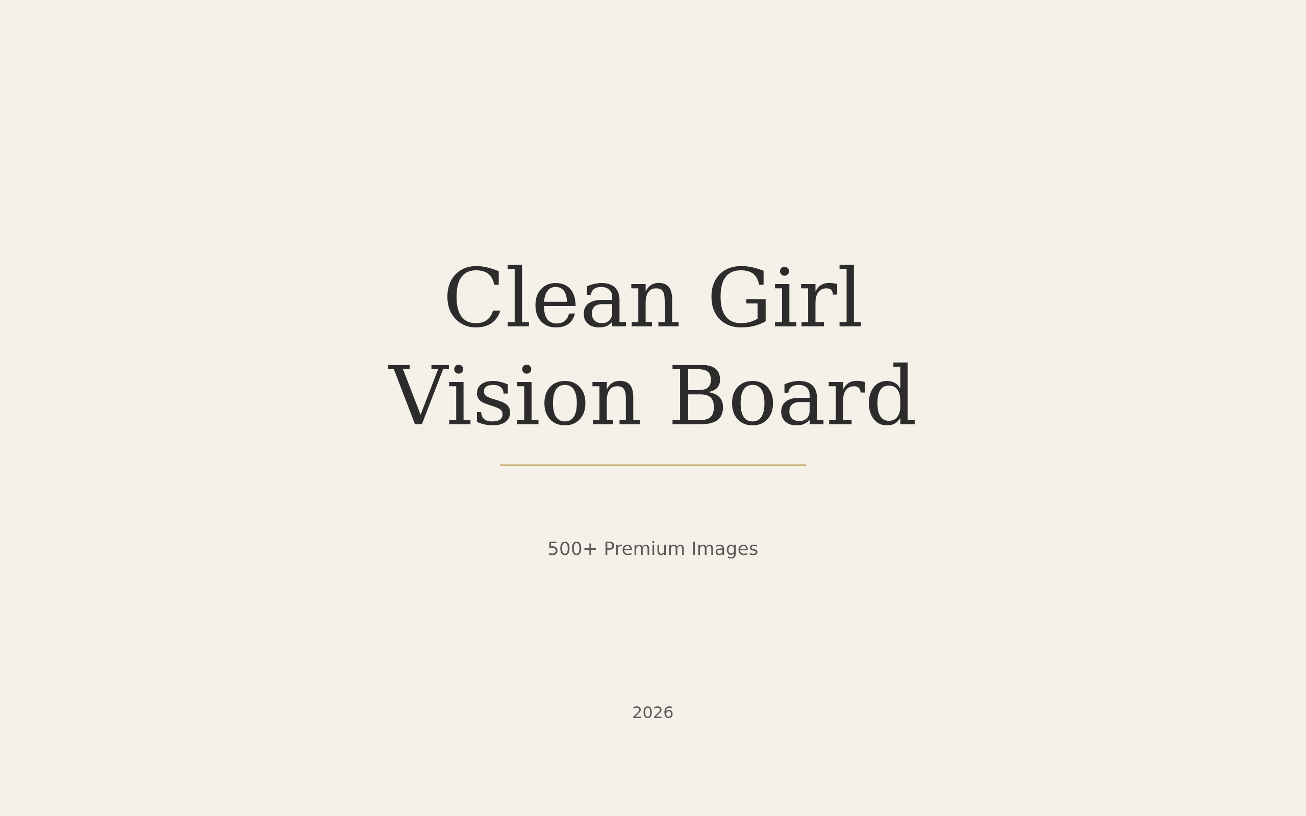 Clean Girl Vision Board Book
