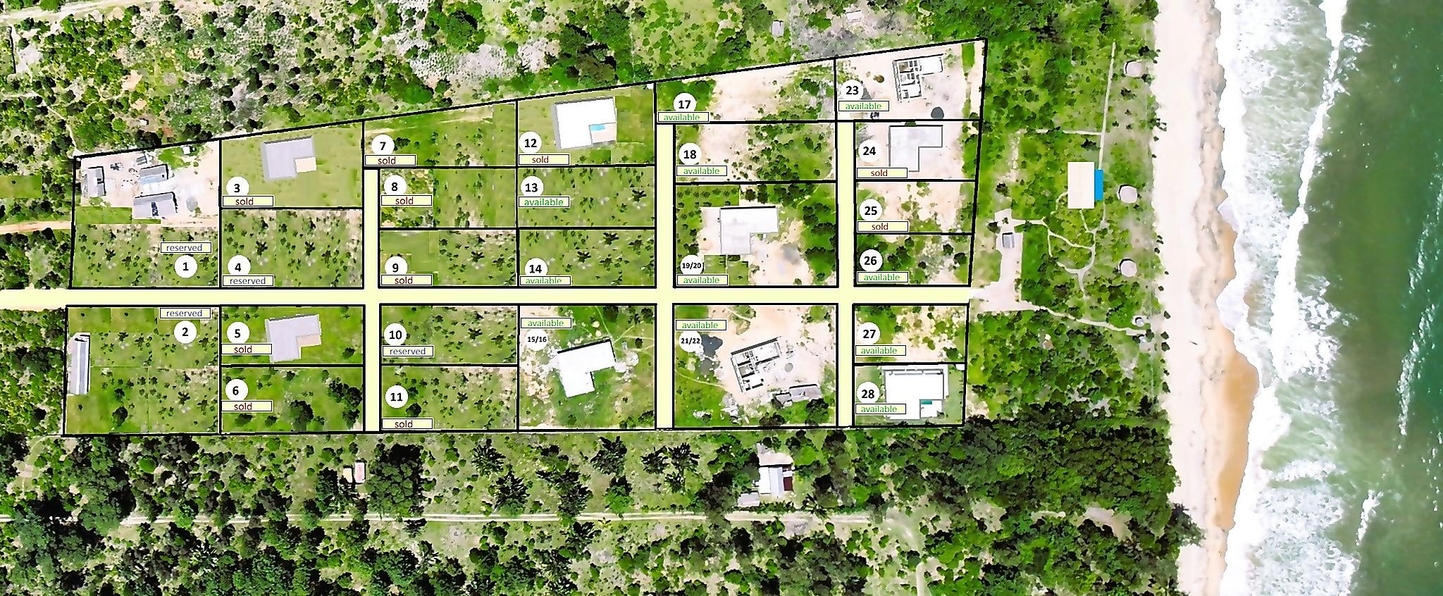 Plan osiedla Lechia Ocean Gardens — rozmieszczenie działek