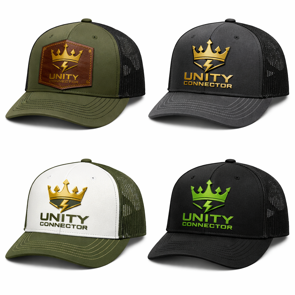 Heraldic Shield Crest V1 Trucker Cap — Olive/Black