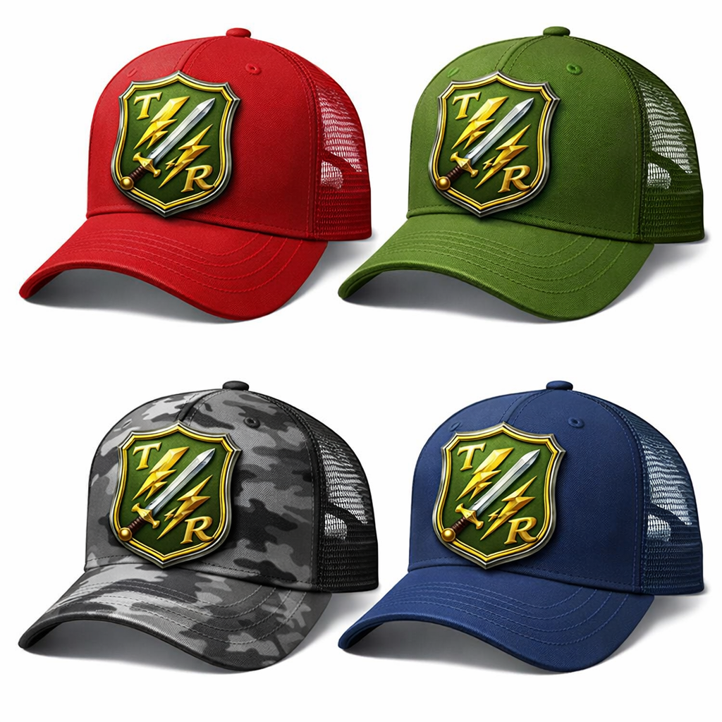 TR Shield Crest Trucker Cap — Red