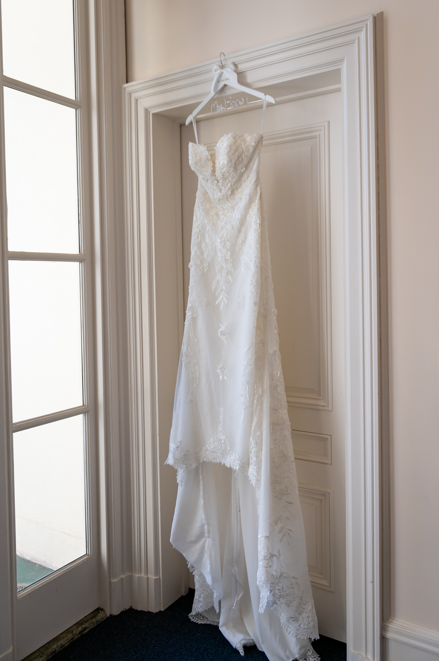 Wedding dress detail - color graded