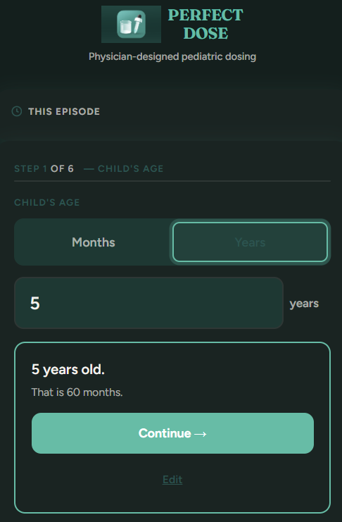 Enter child's age
