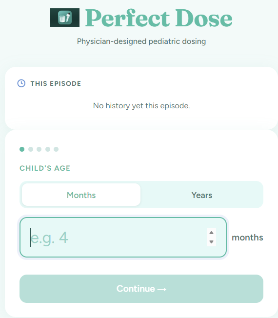 Enter child's age