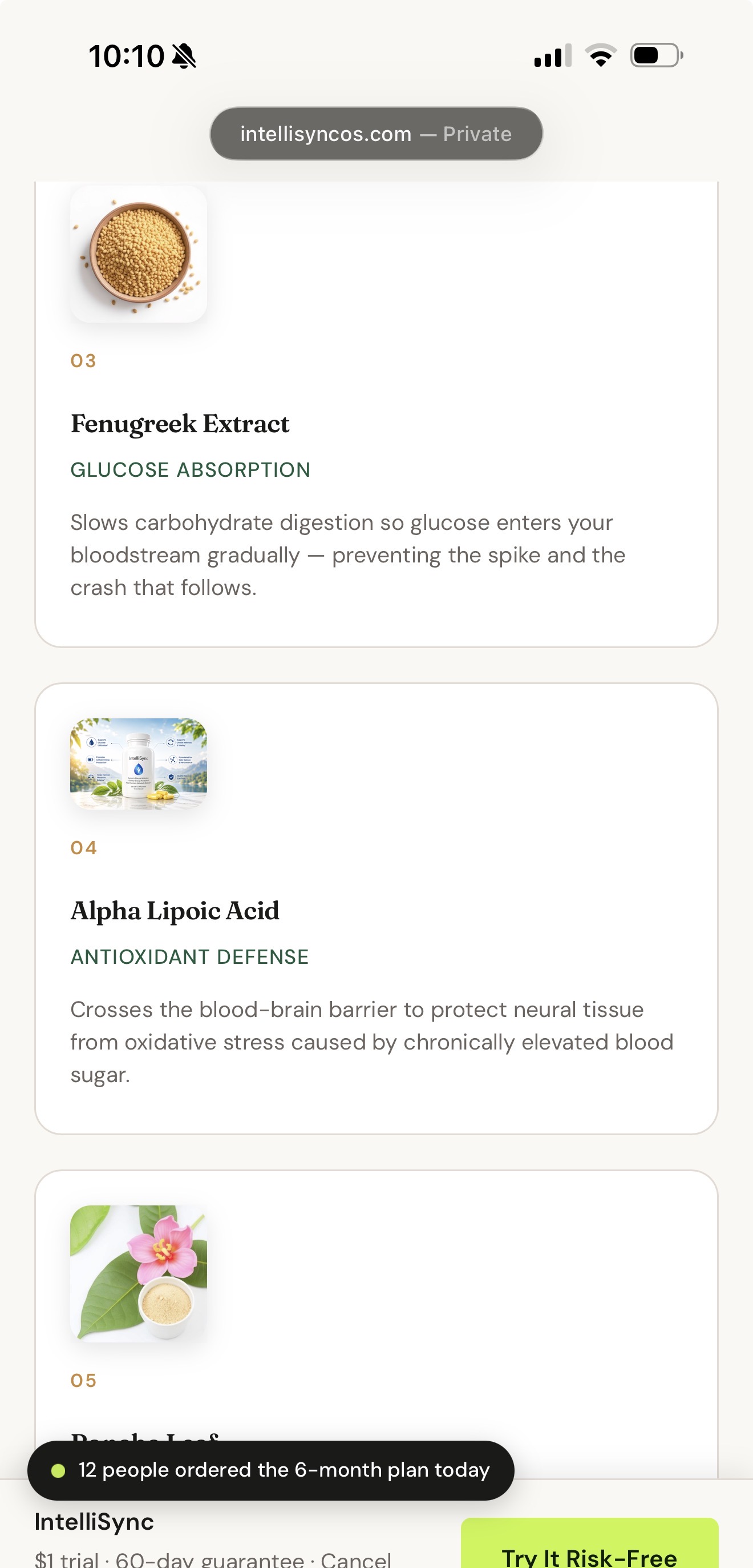 Alpha Lipoic Acid ingredient