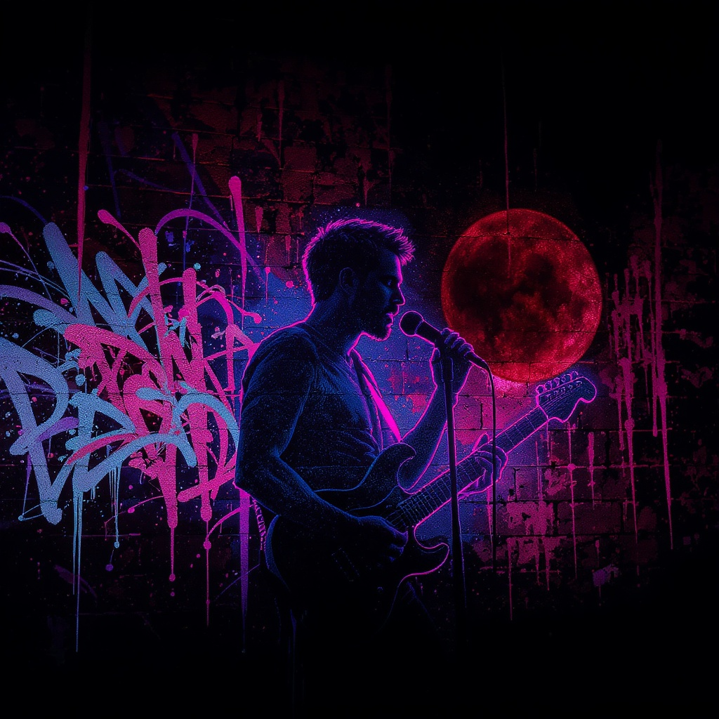 Musician silhouette — street community