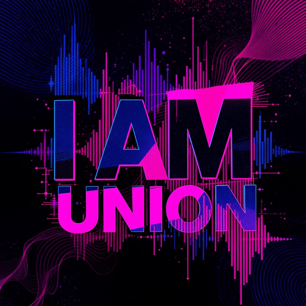 I AM UNION — Bold neon brand visual