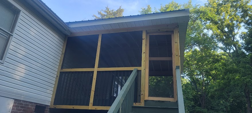 Deck Build — Framing in progress