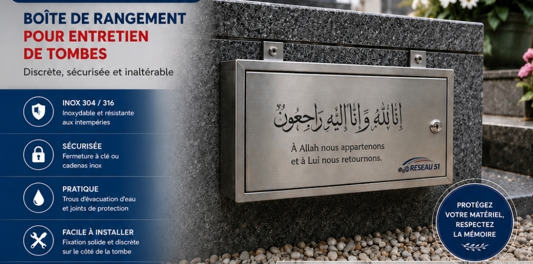 TOMBOX version musulmane — gravure avec symboles islamiques