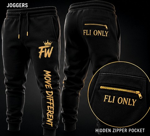 Fli World Black Joggers (Move Different)