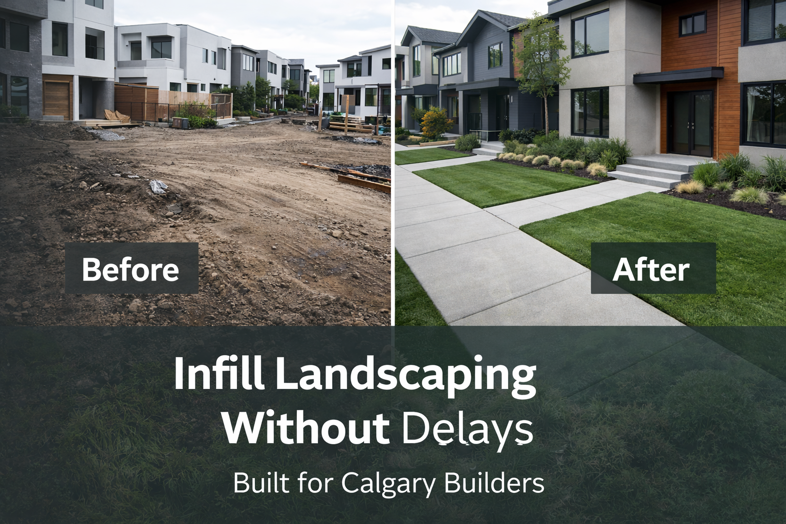 Before and after landscaping transformation — DevelopRight