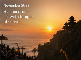 Bali escape — Uluwatu temple at sunset