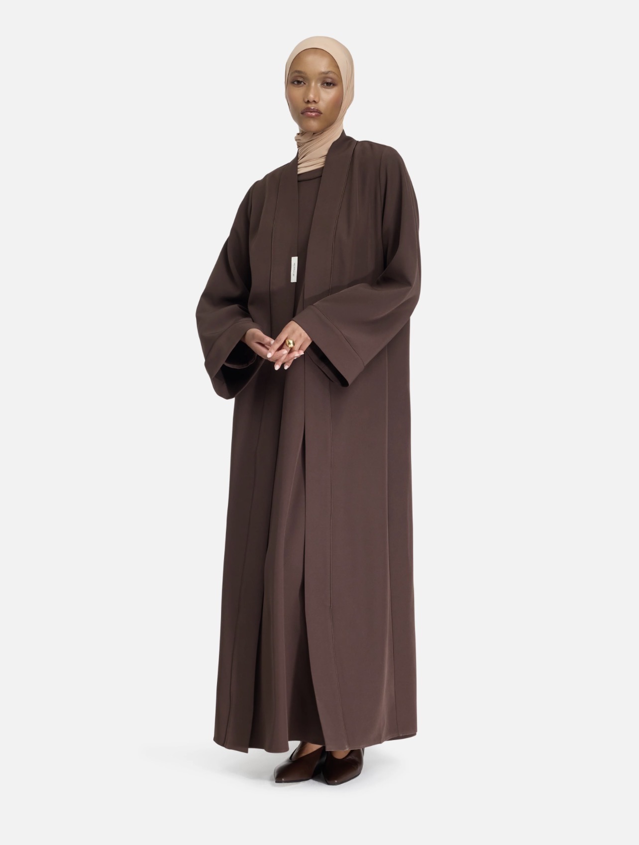 Abaya Classique — Noir, flat lay front