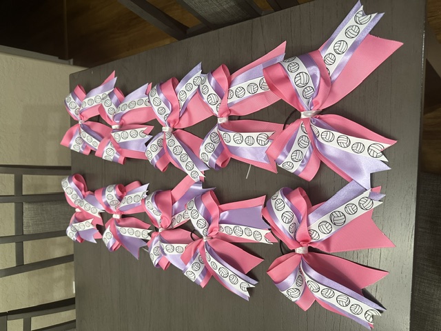Volleyball Bow - Pink/Purple/Lavender Team Set