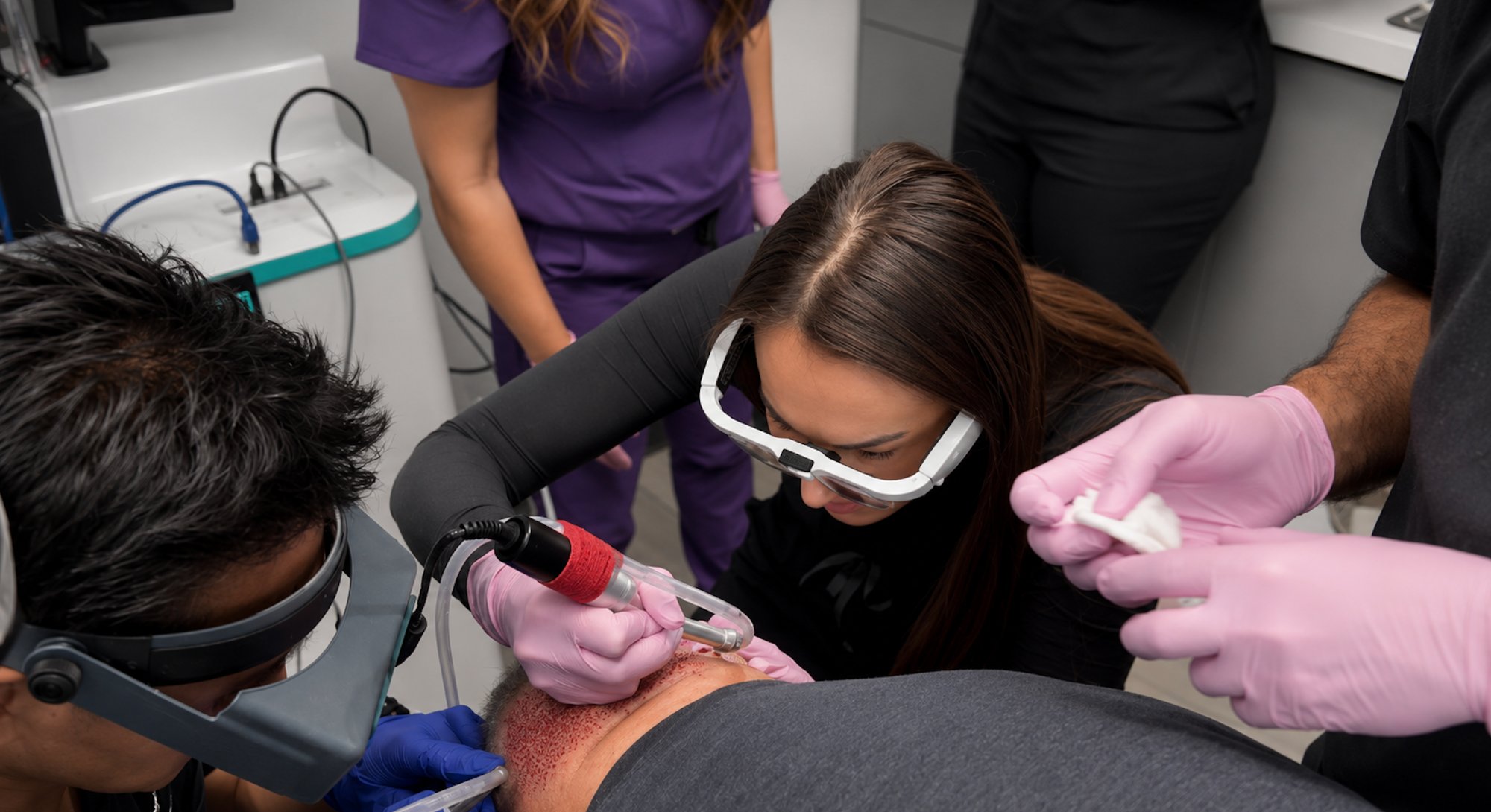Hair follicle transplant procedure