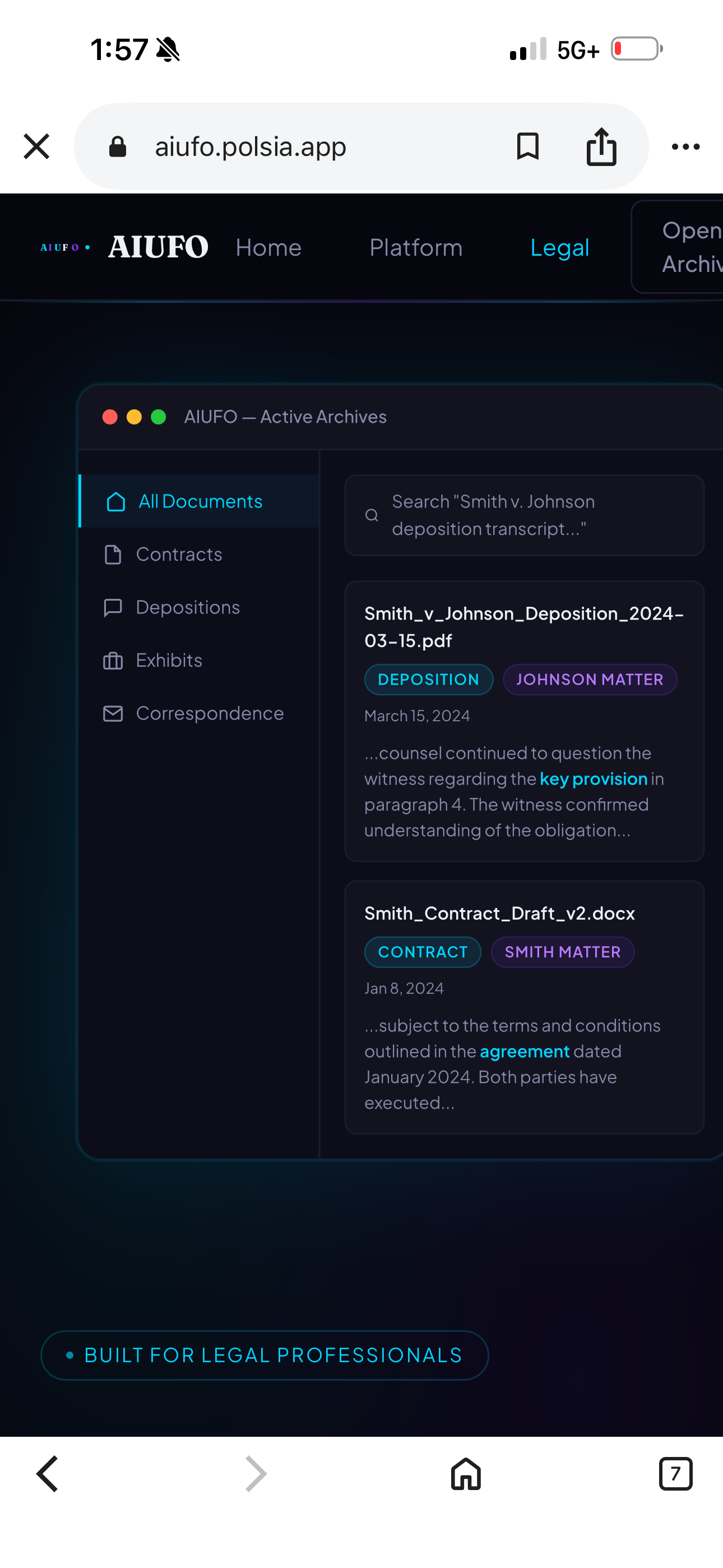 AIUFO Dashboard — Active Archives