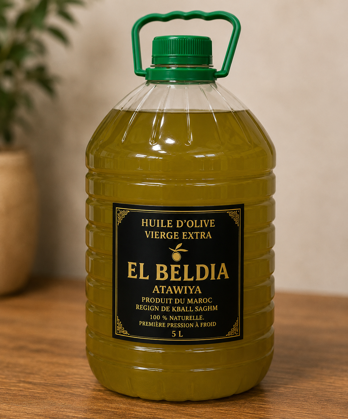 Huile d'olive vierge extra El Beldia Atawiya 5L - Produit du Maroc