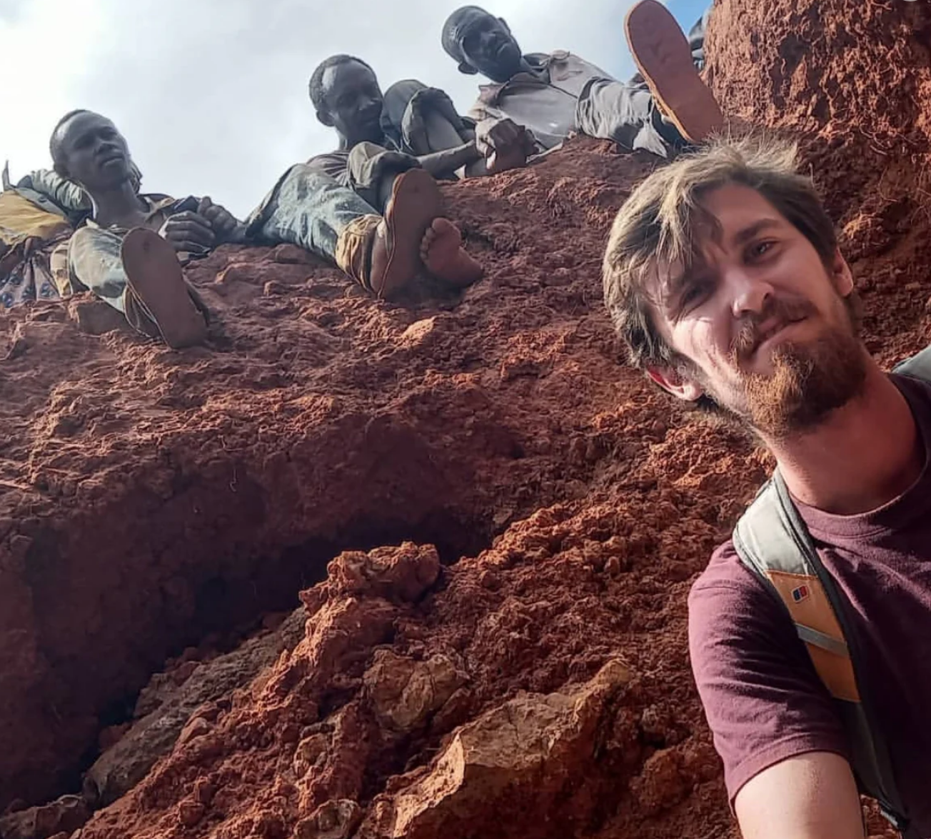 Bastien Le Corvellec at a gemstone mine