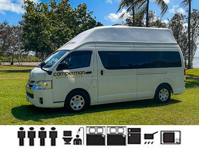 Maxie 4 Deluxe Shower & Toilet campervan