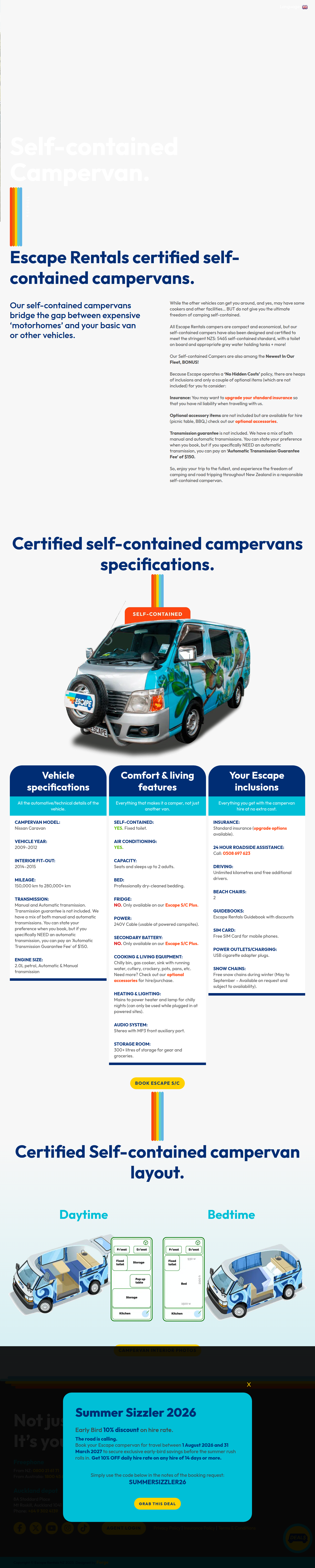 Escape S/C 2-Berth campervan