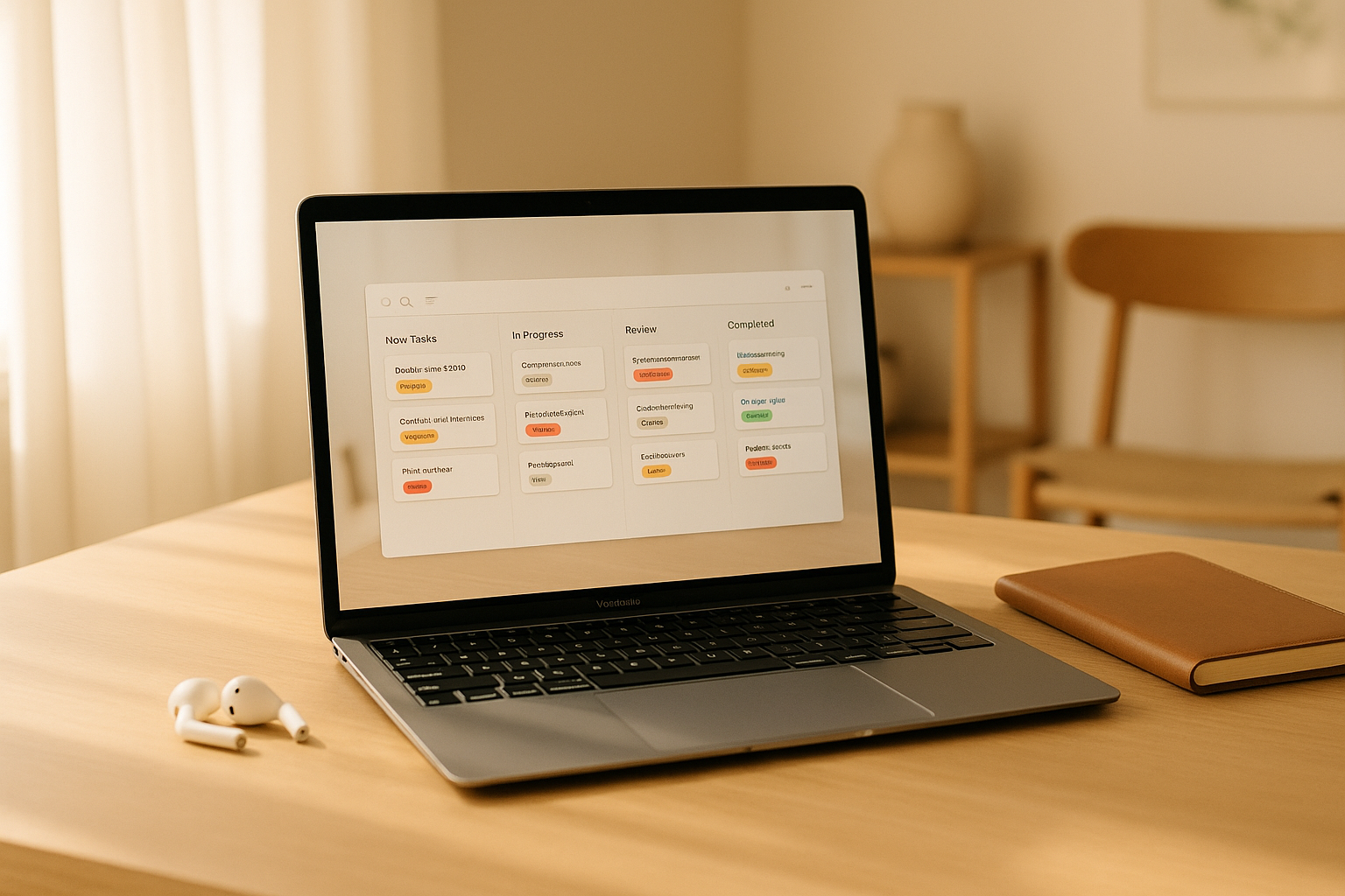 Notion Productivity System displayed on a MacBook