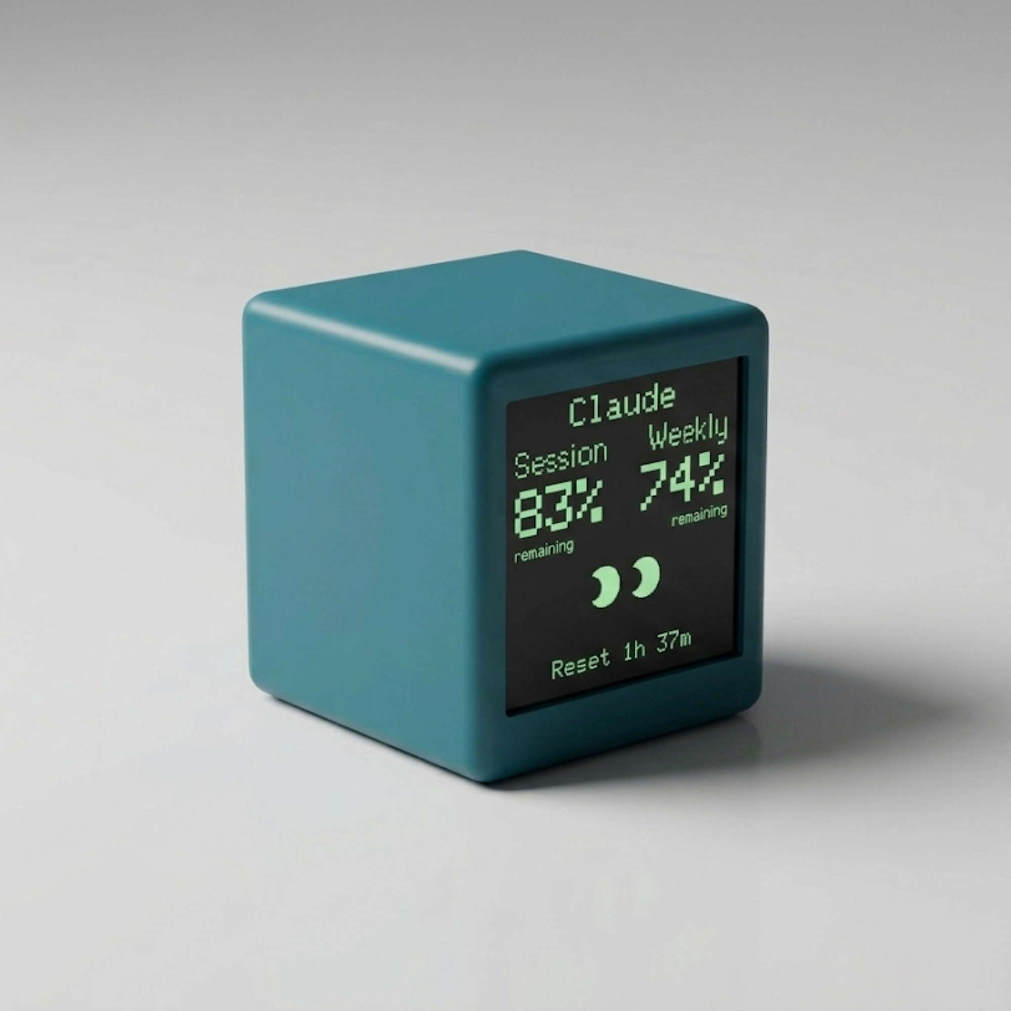 Teal cube alternate angle