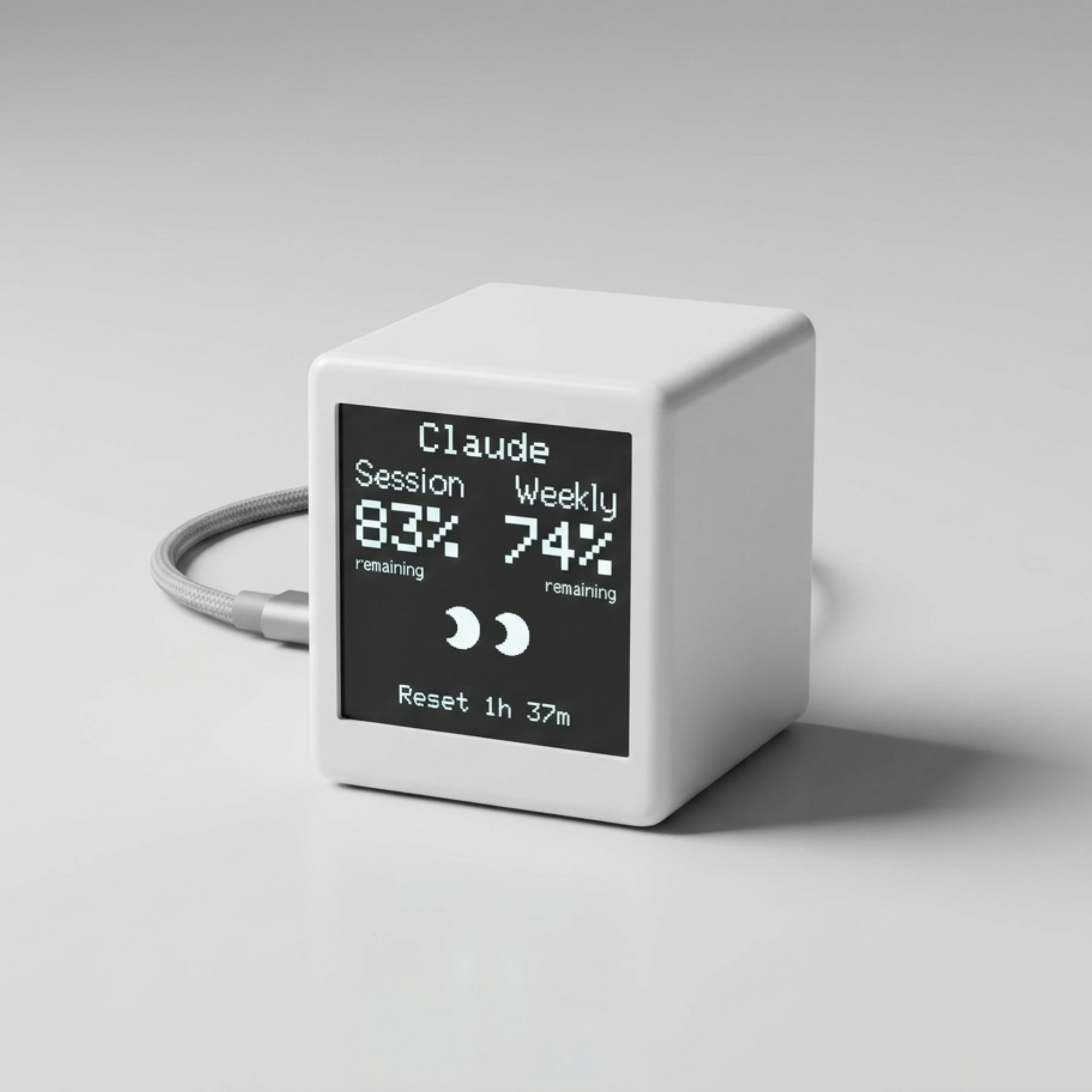 White cube with cable detail