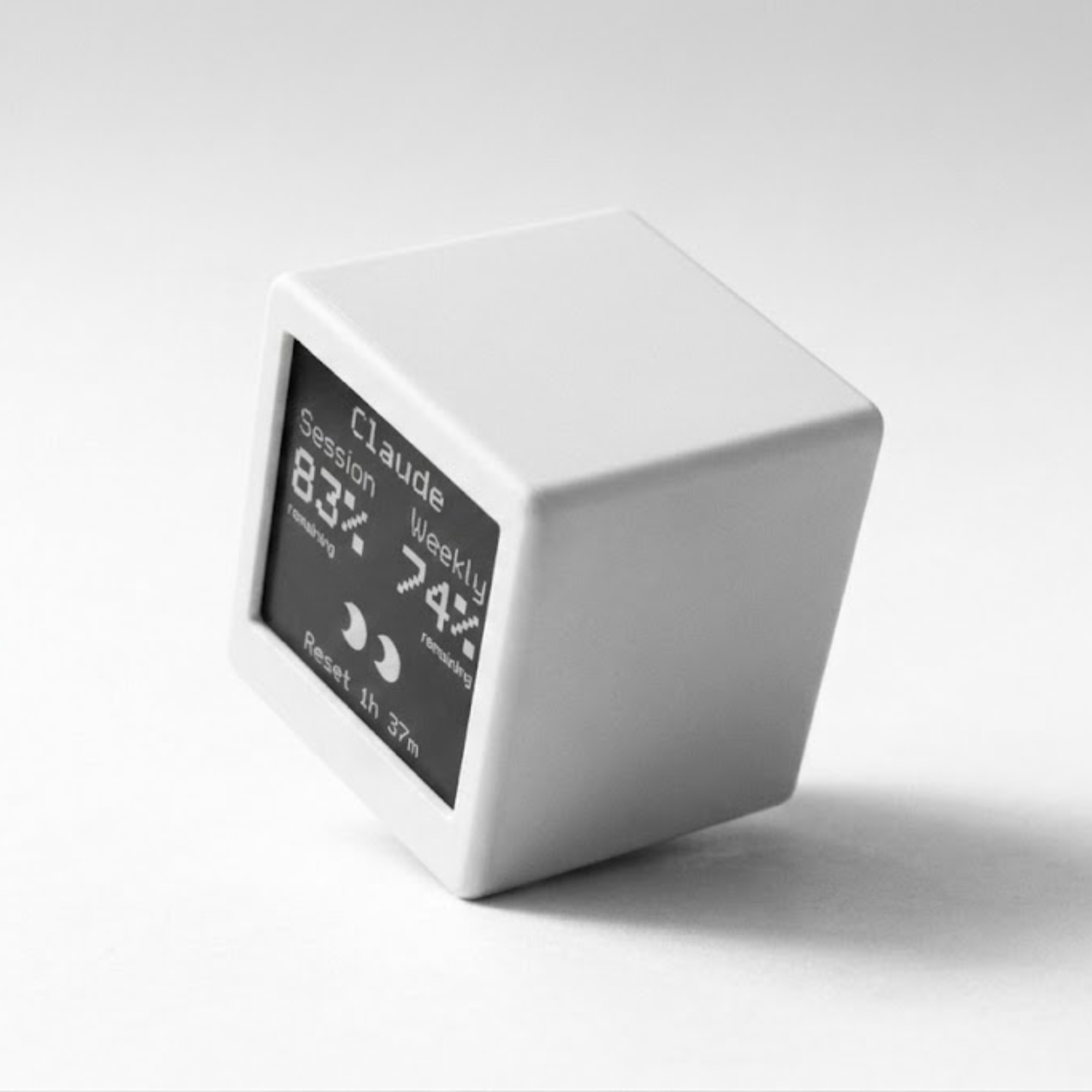 White cube, dramatic B&W tilt